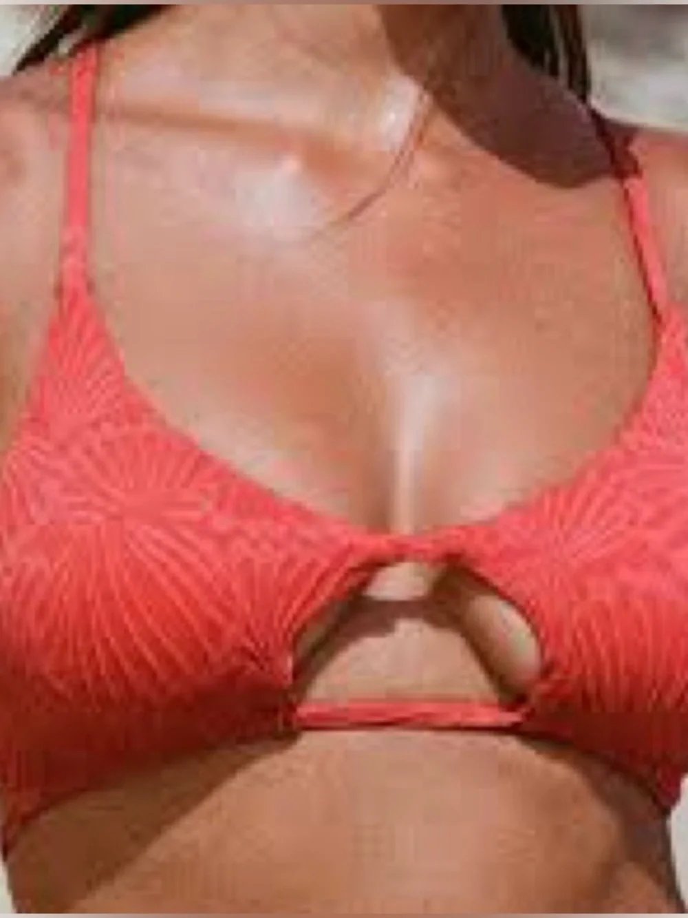 NWT BERLOOK Jacquard Seashell Bikini Swimsuit in Coral, Size XS - Picture 3 of 8